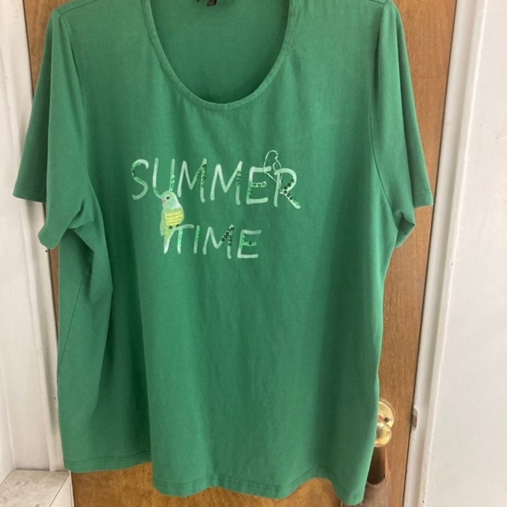 Ulla Popken green Summertime” t shirt